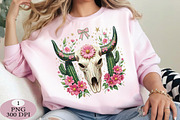 Preppy Cowgirl PNG Floral Cow, an Illustration by Daily.Designs (Thumbnail 5 of 5)
