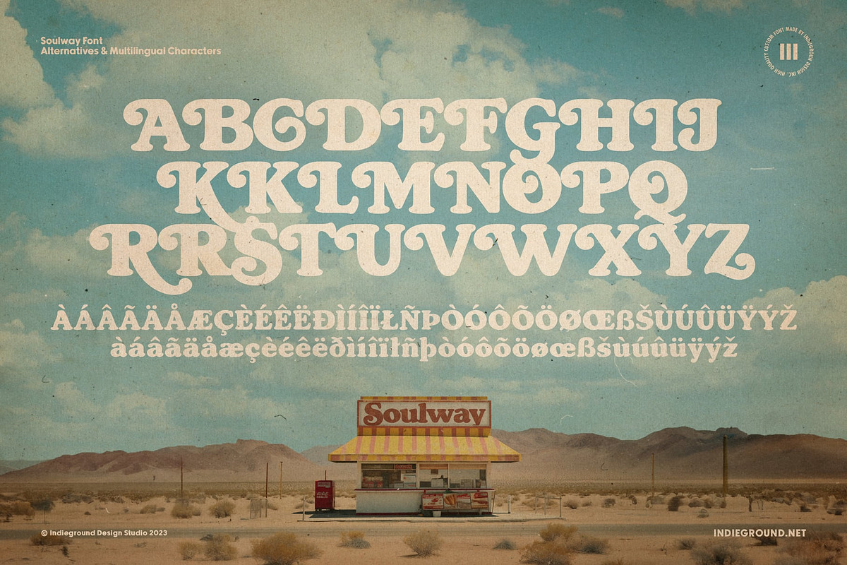Soulway Font, a Serif Font by Indieground Design Inc. (Photo 6 of 10)