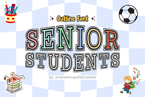 Senior Students - Serif Font Displa, a Serif Font by KiddoGlyphs Studio