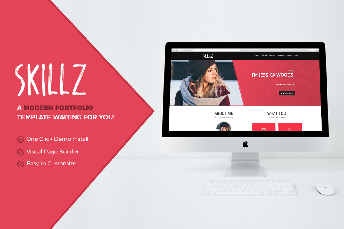 Skillz: Portfolio & Resume Theme, a WordPress Template by ThemeBear (Photo 1 of 6)