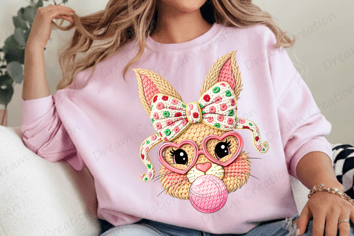 Yarn Crochet Easter Bunny, Coquette, an Illustration by Dream Creation (Photo 4 of 5)