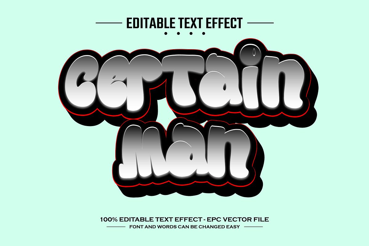Certain editable vector text effect, a Layer Style Add-On by nicemorning (Photo 1 of 3)
