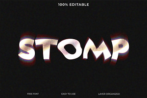 Stomp 3d Text Effect Style