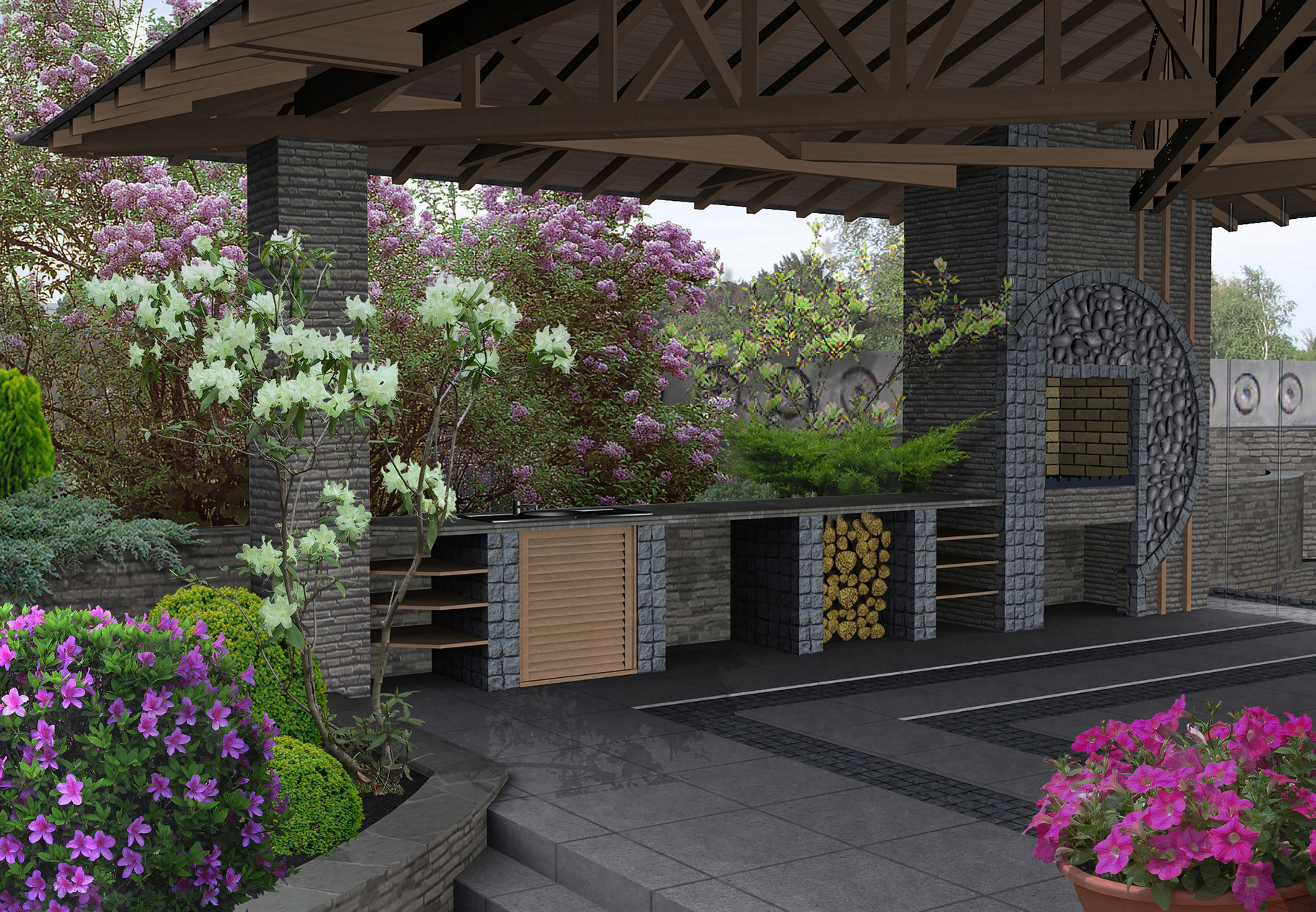 Gazebo interior design ideas, an Architecture Photo by ThreeDiCube