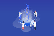 Genetic engineering concept banner, a Healthcare Illustration by Good Studio (Thumbnail 3 of 3)