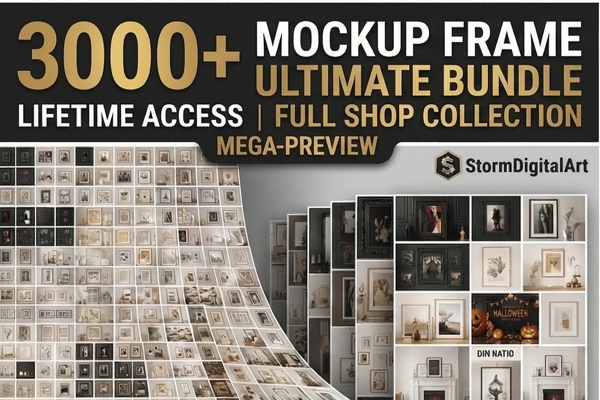 3000+ Lifetime Frame Mockup Bundle, a Mockup by StormDigitalArt (Photo 1 of 9)