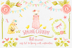 Spring Charm Floral Watercolors