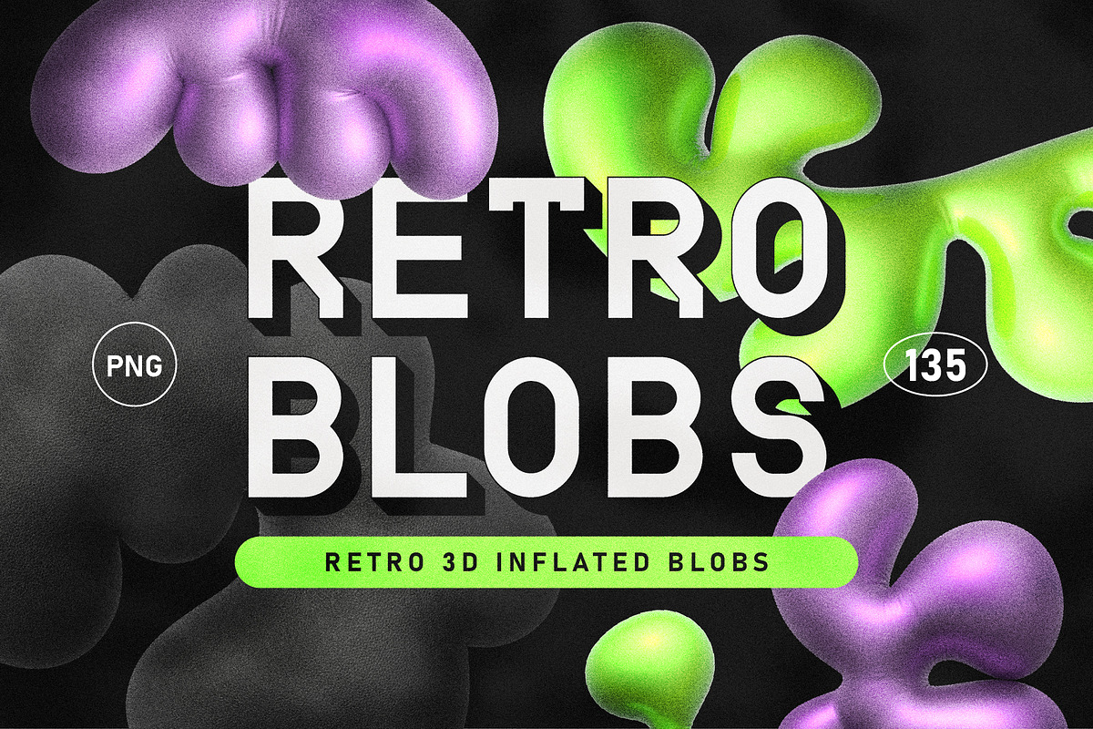 Abstract Retro Blobs Elements, an Object Graphic by angelainthefields (Photo 1 of 10)