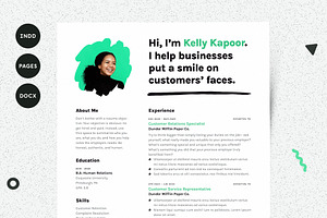 Resume with Picture CV Template, a Resume Template by More Profesh