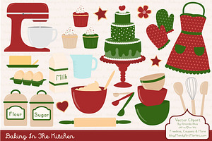 Christmas Baking Clipart & Vectors, an Illustration by Amanda Ilkov