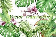 Watercolor Tropical Plants, a Decorative Illustration by Valentyna Smordova (Thumbnail 5 of 6)