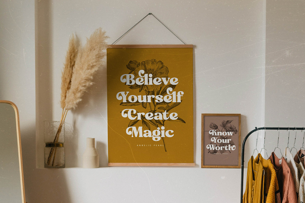 Angelic Pearl Retro Serif Font, a Serif Font by Letterena Studios (Photo 8 of 15)