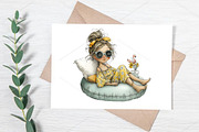 Whimsical Summer Girls Clipart PNG, a Seasonal Illustration by Canvas Craft (Thumbnail 6 of 7)