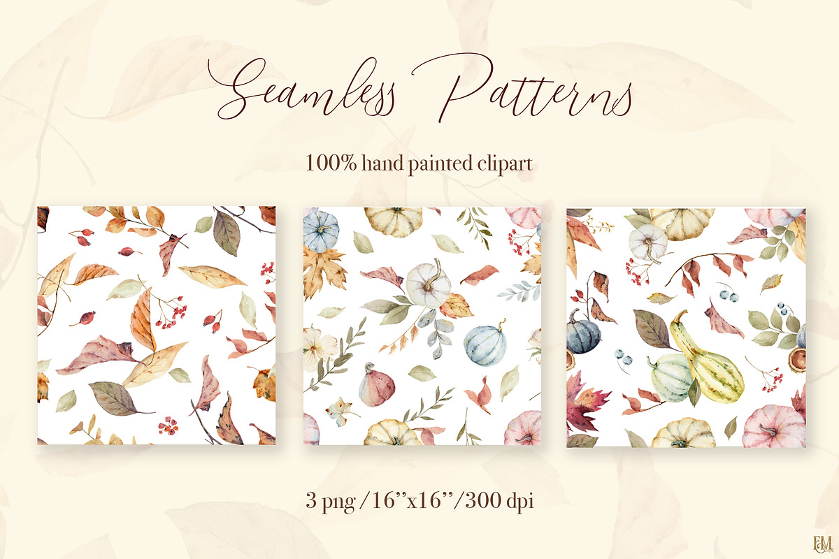 Autumn Time 2. Watercolor collection, a Decorative Illustration by Elena Medvedeva (Photo 6 of 14)