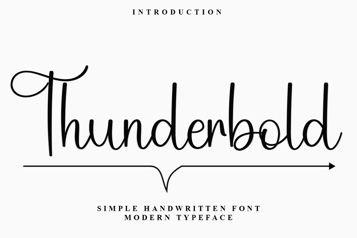 Thunderbold, a Handwritten Font by FreshTypeINK (Photo 1 of 8)
