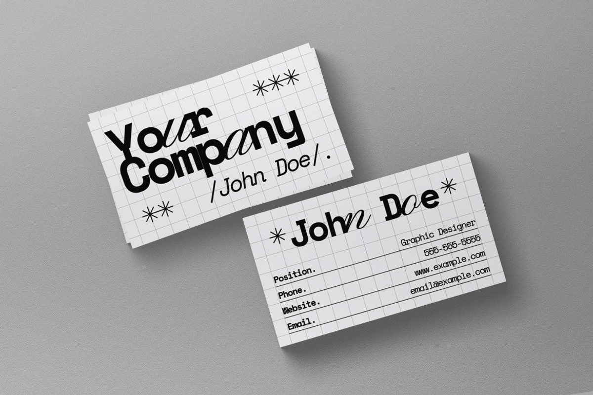 White Minimalist Business Card, a Business Card Template by graphicook (Photo 3 of 3)