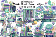 Blush Book Lover Clipart Bundle, an Illustration by Daily.Designs (Thumbnail 1 of 3)