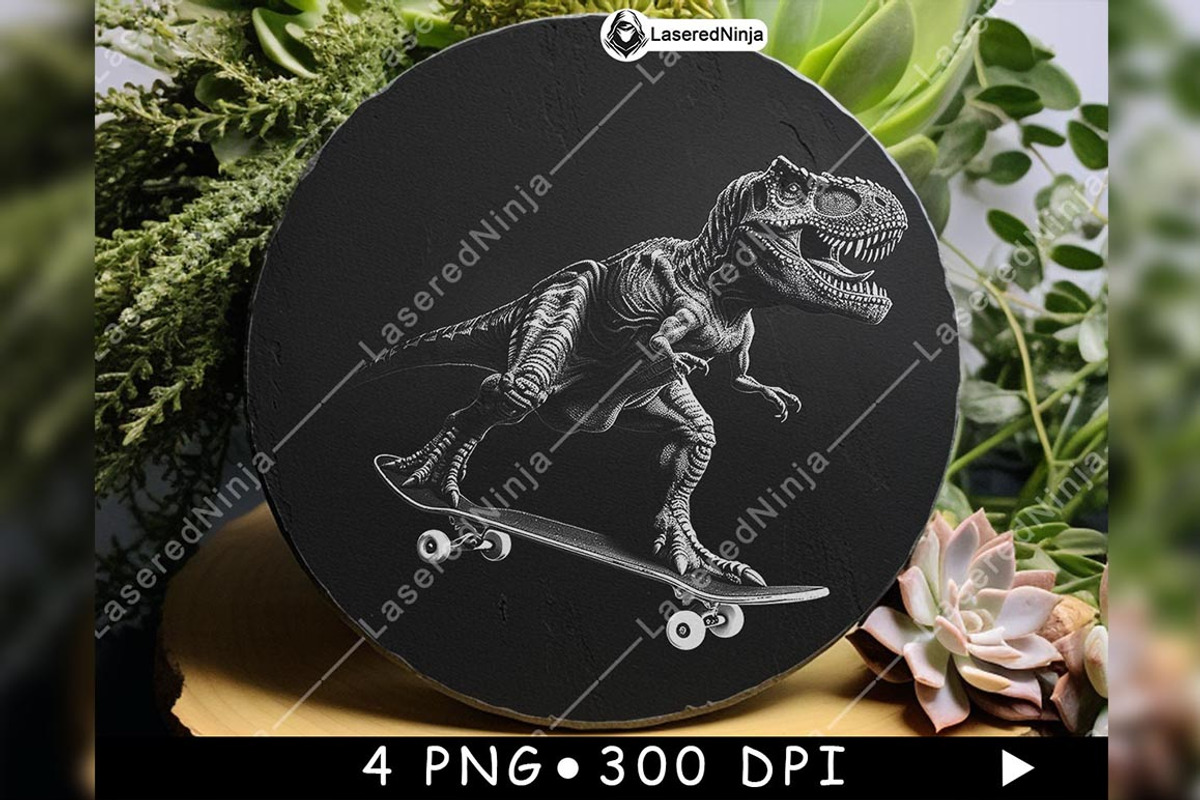 T Rex Skateboard Dinosaur Funny, a Background Graphic by LaseredNinja (Photo 4 of 7)