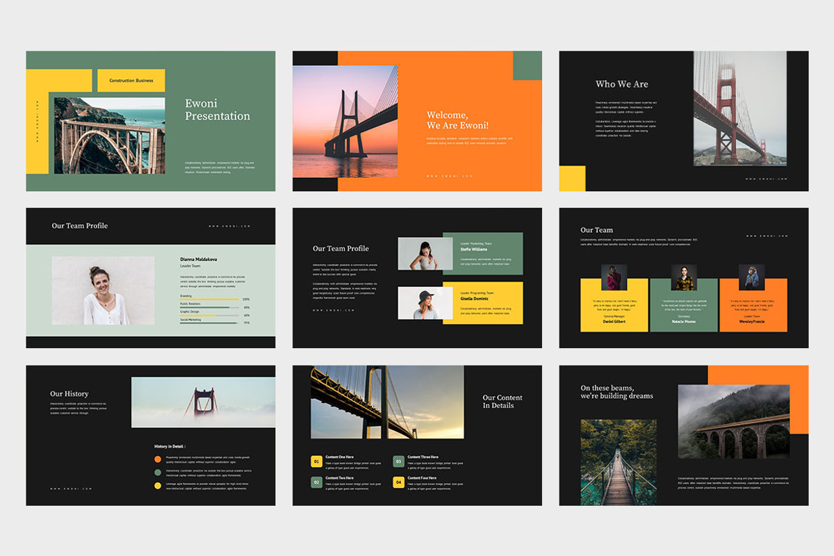 Ewoni : Construction Google Slides, a Presentation Template by Punkl Camp (Photo 6 of 9)