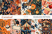 Midnight Carnival Seamless Patterns, a Pattern Graphic by Colorsfav (Thumbnail 1 of 7)