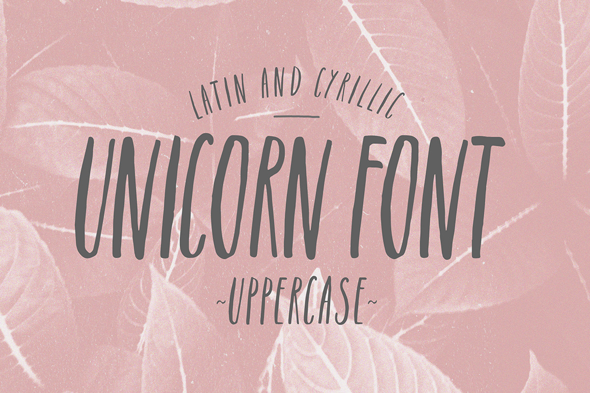 Unicorn font. Latin & Cyrillic