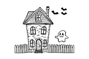 Haunted House & Pumpkin Art, an Illustration by musafir_fashion (Thumbnail 6 of 16)