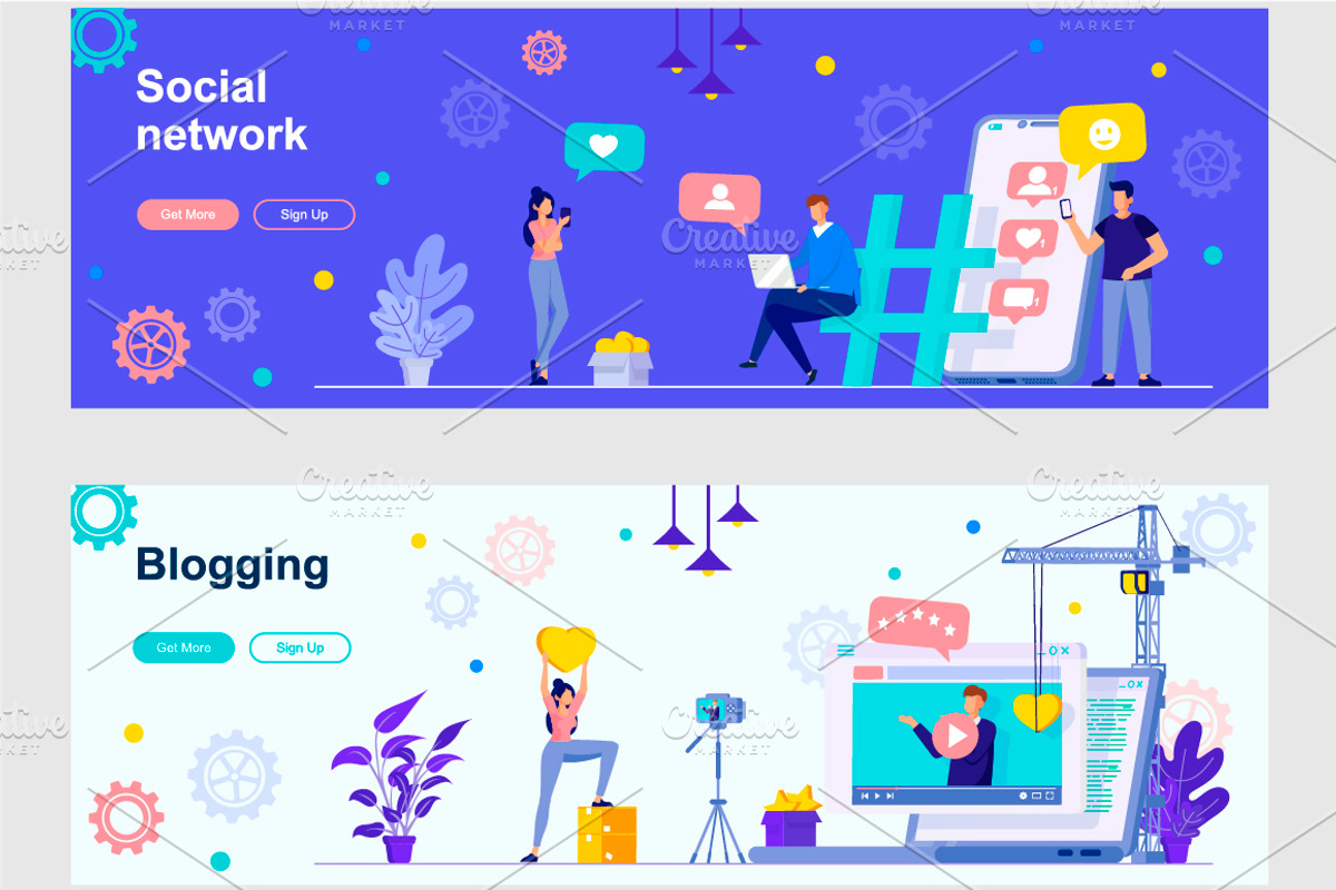 Flat Web Banners Template Kit, a Templates & Theme by alexdndz (Photo 25 of 26)