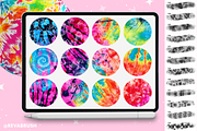 Procreate Tie Dye Textures brushes, a Brush Add-On by Revabrush (Thumbnail 11 of 11)