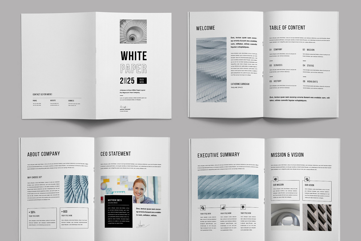 White Paper Layout Design Template, a Brochure Template by ContestDesign (Photo 2 of 3)