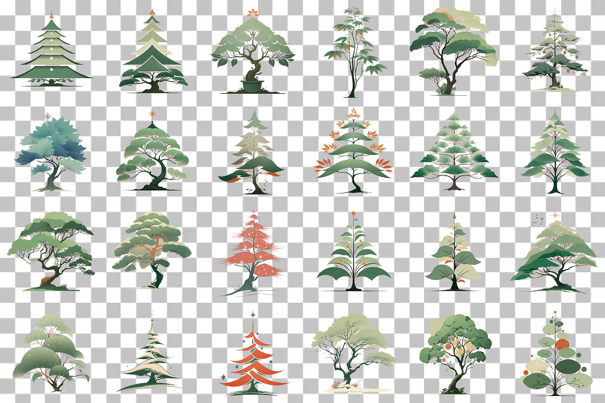 Christmas Trees PNG Bundle, an Illustration by DreamCafeArt (Photo 3 of 6)