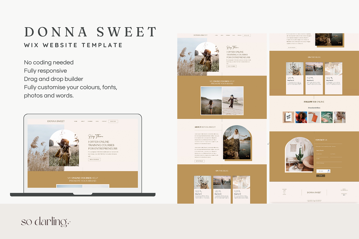 Coaching Template Wix Online Course, a Wix Template by So Darling Studio (Photo 2 of 7)