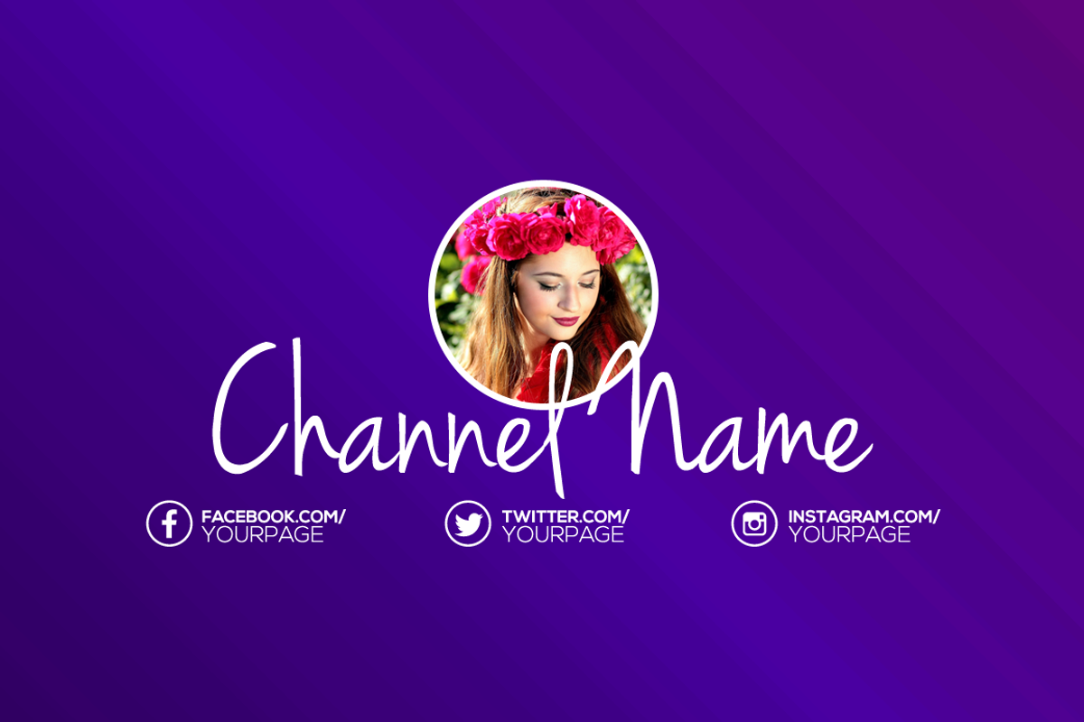 Gradient Youtube Channel Art Banners, a Social Media Template by RussGFX (Photo 3 of 6)