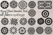 Round Floral Mandala Bundle, a Decorative Illustration by Designer_Momina (Thumbnail 1 of 19)