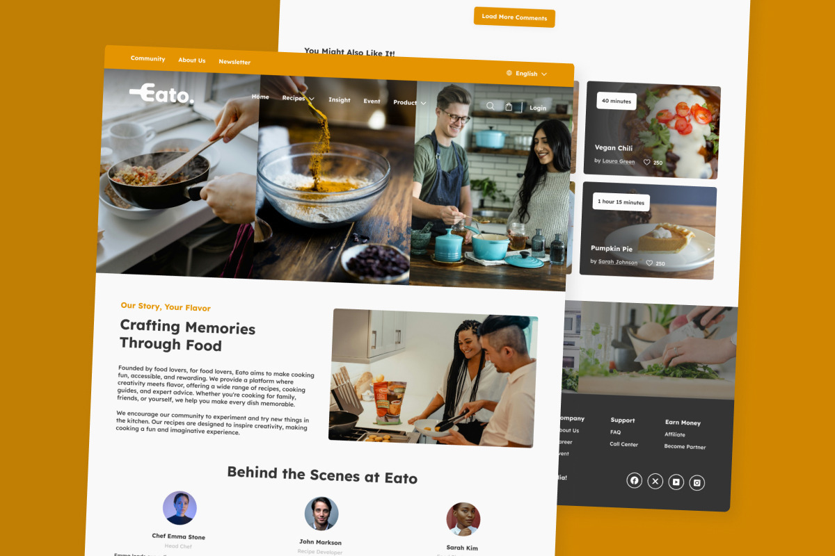 Eato - Food Recipe Landing Page V2, a Landing Page Template by twinstd (Photo 2 of 5)