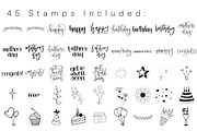 Procreate Card Maker Stamp Set, a Brush Add-On by Blue Strawberry Studio (Thumbnail 3 of 4)