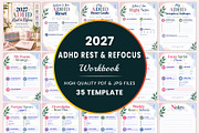 2027 ADHD Reset & Refocus Workbook, a Stationery Template by Shumaya (Thumbnail 1 of 4)