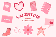 Valentine Clip Art PNG, a Decorative Illustration by tchastudio (Thumbnail 1 of 5)