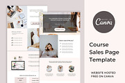 Canva Website Sales Page Template, a Landing Page Template by Deepa Template Studio (Thumbnail 1 of 8)