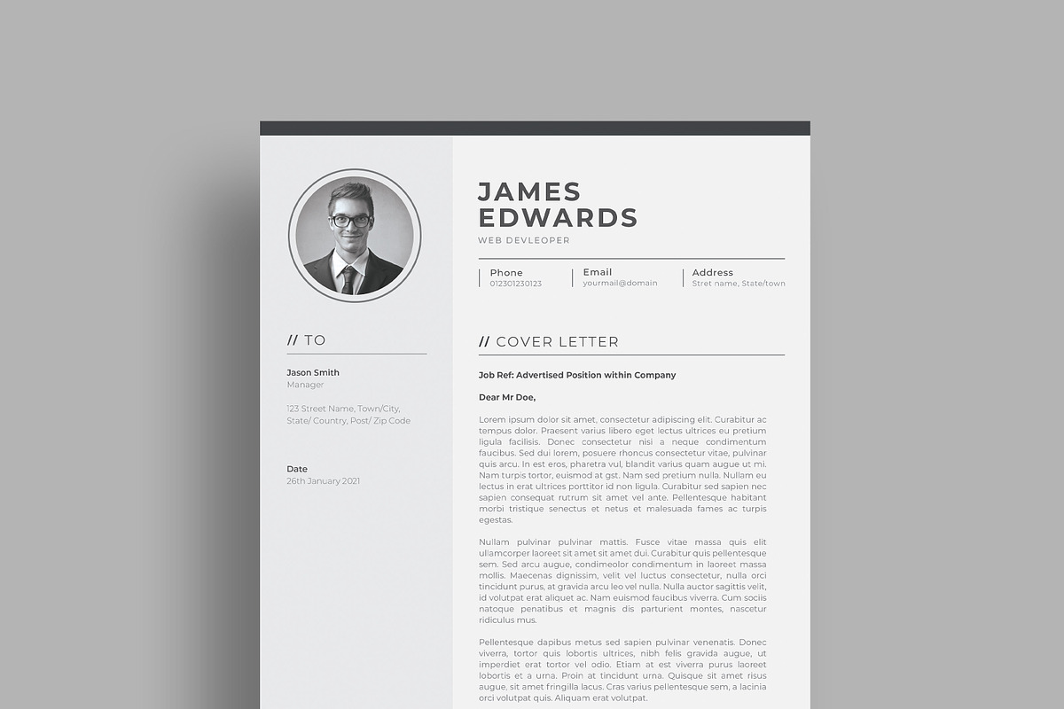 Resume Template / CV, a Resume Template by UX-group (Photo 4 of 5)