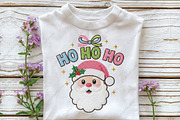 Embroidery Ho Ho Santa Face PNG, an Illustration by CraftArtStudio (Thumbnail 2 of 4)