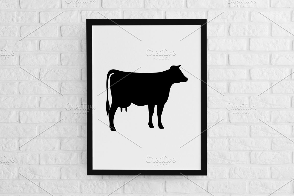 Cow Silhouette SVG, an Animal Illustration by newminddesign (Photo 2 of 3)