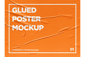 Glued Paper Poster Mockup Pack