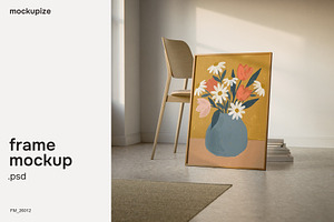 5x7 Floor Leaning Frame Mockup