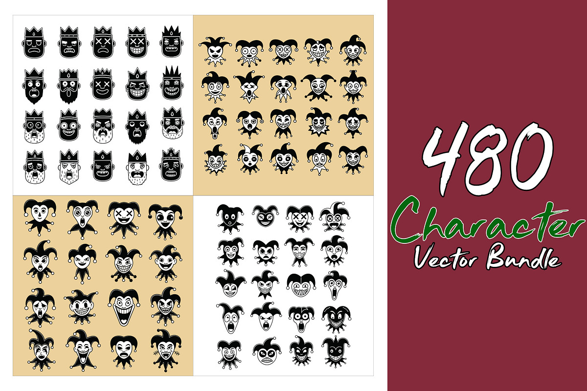 480 Scary Character Vector Bundle, an Object Graphic by Sofia's Fashion (Photo 4 of 6)