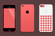 iPhone 5c PSD Pack, a Product Mockup by Mousecrafters (Thumbnail 4 of 5)