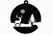 Christmas Laser Cut Ornament Bundle, a Graphic by musafir_fashion (Thumbnail 2 of 14)
