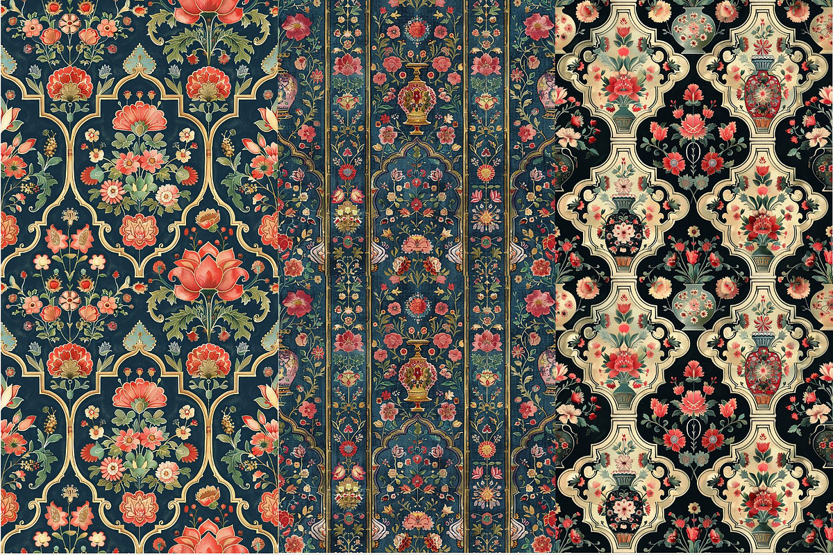 12 Eliza's Persian Gardens Patterns, a Pattern Graphic by Inknfolly (Photo 3 of 7)
