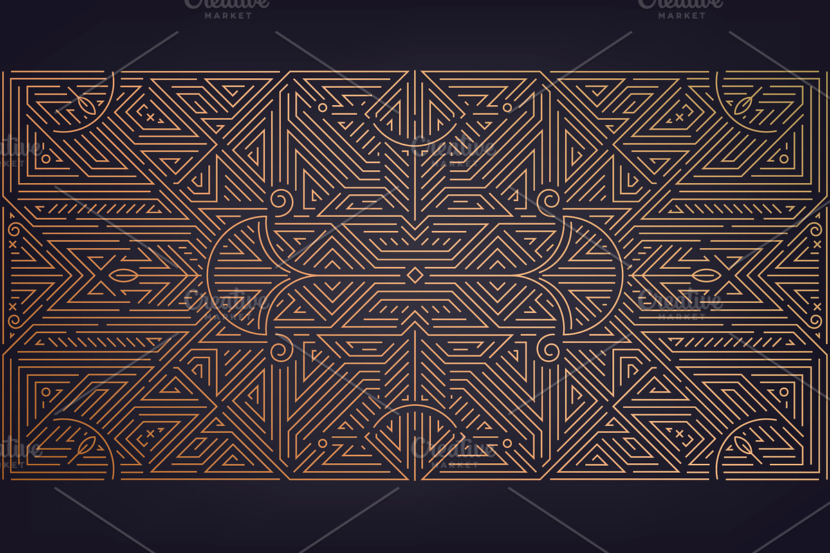 Art Deco Geometric Backgrounds, a Pattern Graphic by Marylia (Photo 8 of 12)