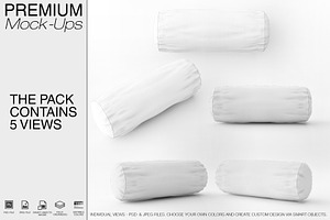 Bolster Pillow Mockup Pack