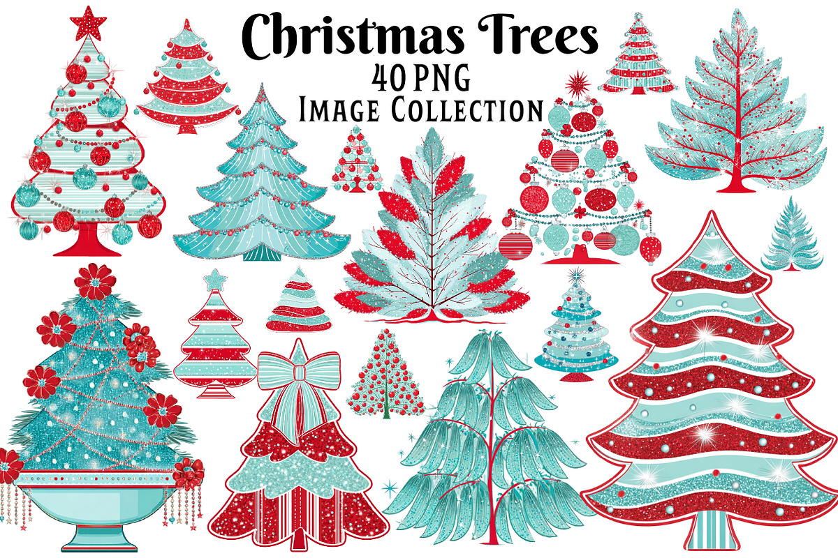 Christmas Trees Clipart, an Illustration by Dream Creation (Photo 1 of 6)
